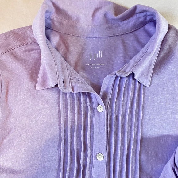 JJill Pintuck Slub Top light purple med. - Picture 8 of 11
